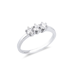 Anello modello Trilogy in Oro bianco 18k con Diamanti ct. 0,45