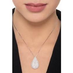 18k white gold pendant with diamond pavè 2