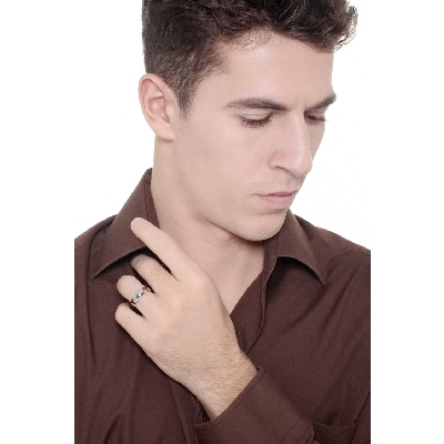 Fede Mantovana in oro bianco 18k