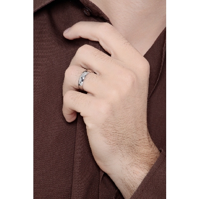 Fede Mantovana in oro bianco 18k