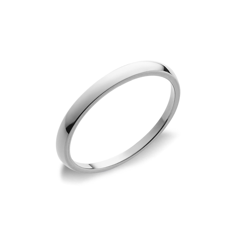 Special wedding band in white gold 18k