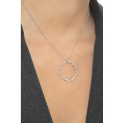 Fancy circle pendant with diamonds 2