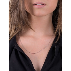 18k white gold cable necklace 2