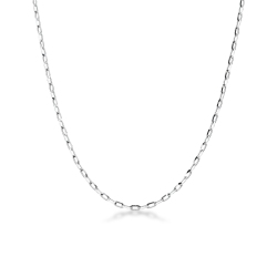 18k white gold cable necklace