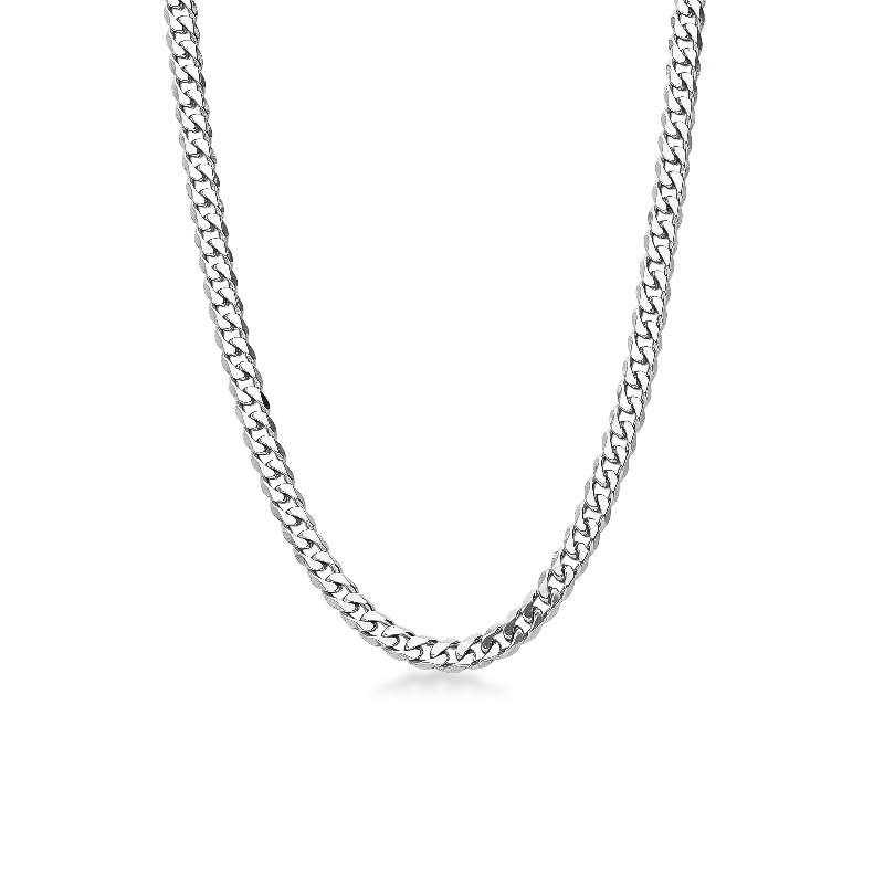 Cuban chain in 18k white gold