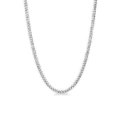 18k white gold flat cuban chain