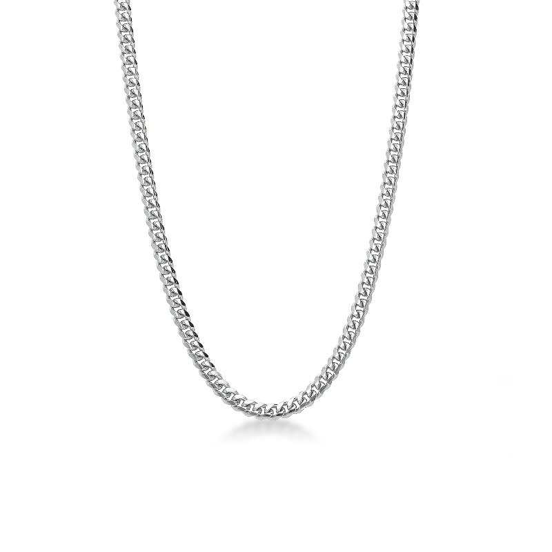 Groumette in 18k white gold, 50 cm 