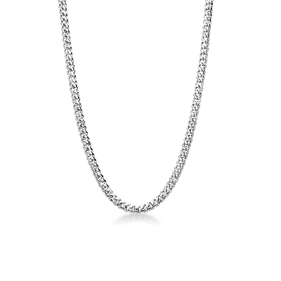 Groumette in 18k white gold, 50 cm 