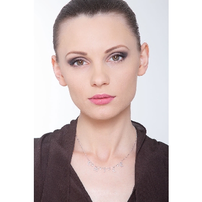 Necklace with SMILE charms with diamonds