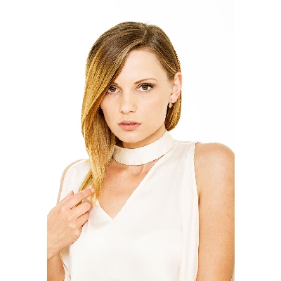 Orecchini in oro bianco 18k con citrino e diamanti