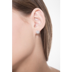 Cluster earrings with round cut diamonds 2