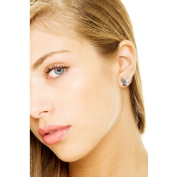 Fancy butterfly earrings with round cut diamonds 2