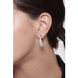 Fancy clip earrings in 18k white gold and diamonds 2