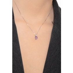 Amethyst pendant with diamond 2