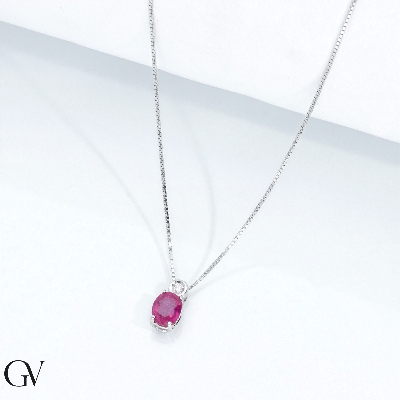 Ruby and diamond pendant