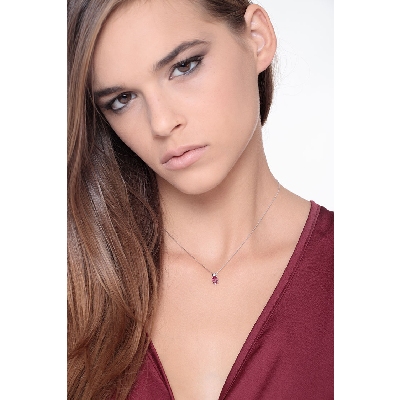 Ruby and diamond pendant