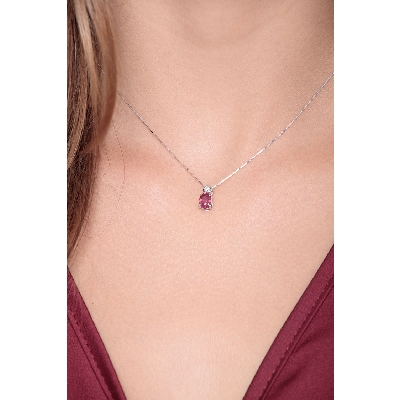 Ruby and diamond pendant