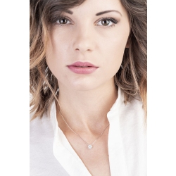 18k white gold necklace with diamond illusion pendant flower shaped 2