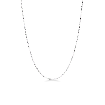 Catena veneziana in oro bianco 18k, 45 cm.