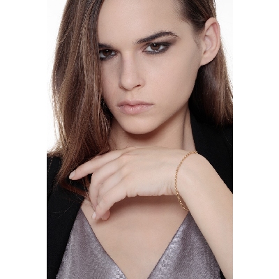 Bracciale in oro giallo 18k, cm 19