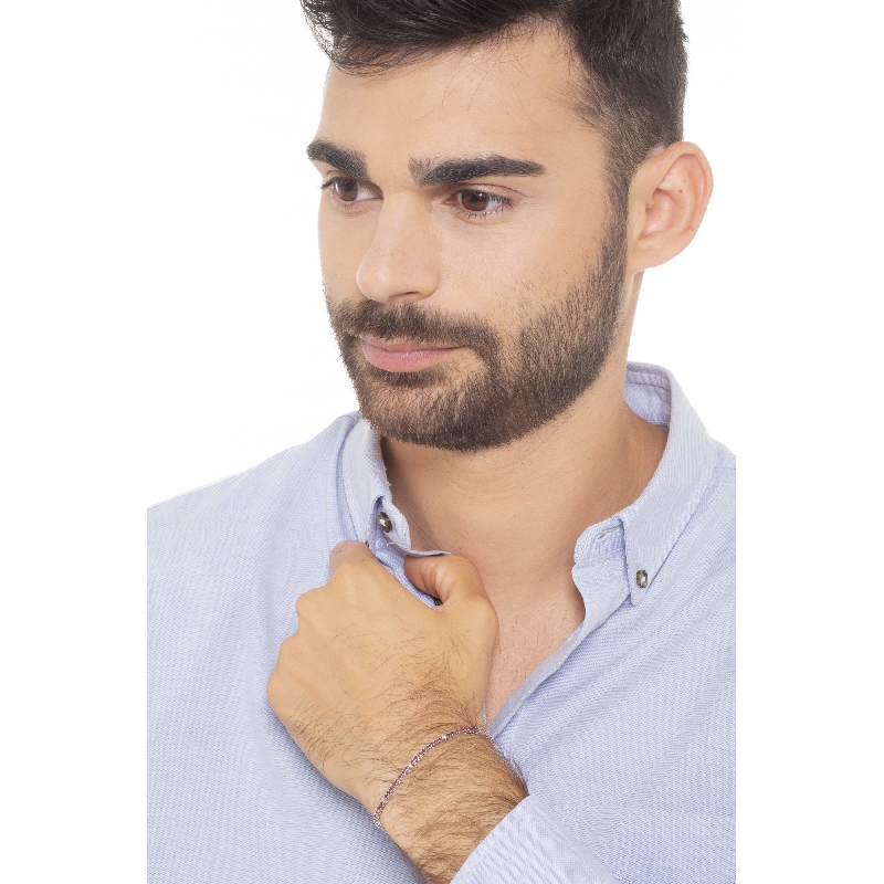 Tennis bracelet with alternated diamonds and rubies