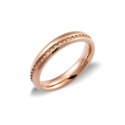 Fancy wedding ring in 18k rose gold with diamonds
