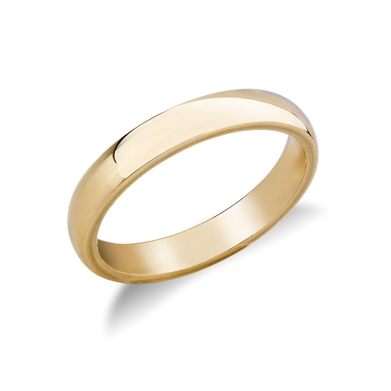 Comfort wedding ring in 18k yellow gold