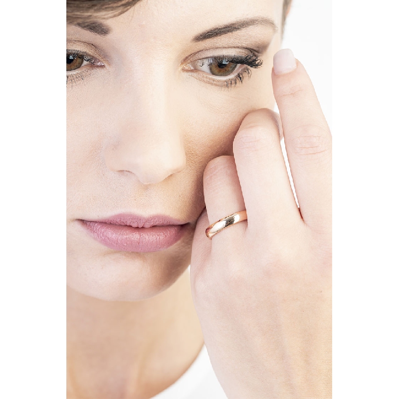 18k rose gold comfortable wedding ring