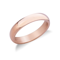 18k rose gold comfortable wedding ring