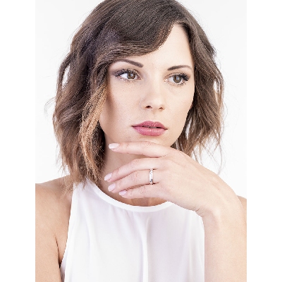 Fede Comoda in oro bianco 18k