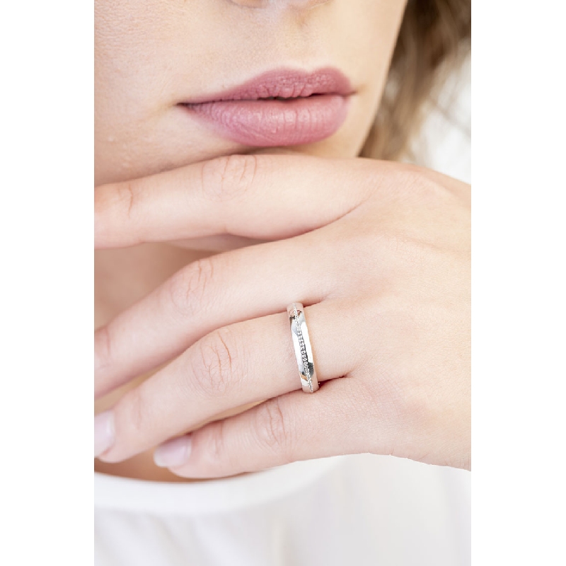 Fede Comoda in oro bianco 18k