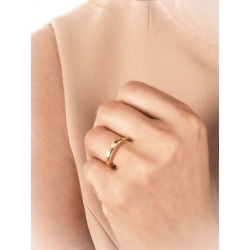 Fede Unoaerre diamantata in oro giallo 750 2