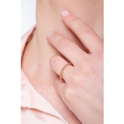 Eternity ring with brown diamonds in rosé gold 18k 2