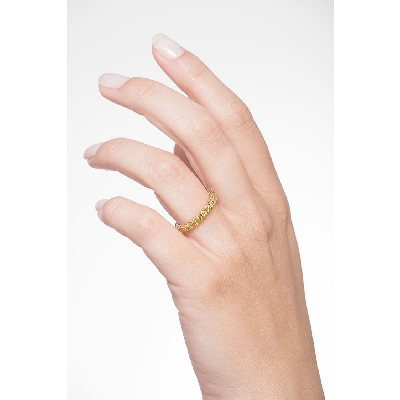 18k yellow gold eternity ring with yellow diamonds 