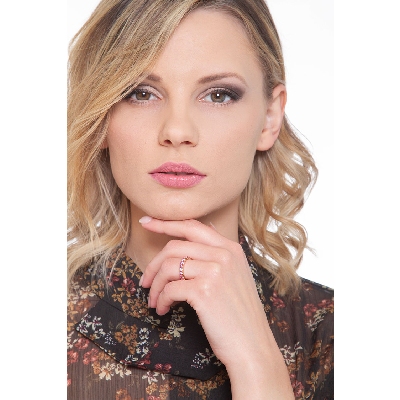 Eternity ring with pink sapphires in rosé gold 18k 