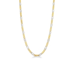 Men 18k yellow and white gold chain