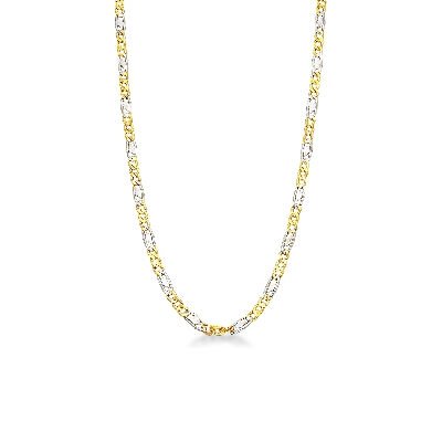Men 18k yellow and white gold chain