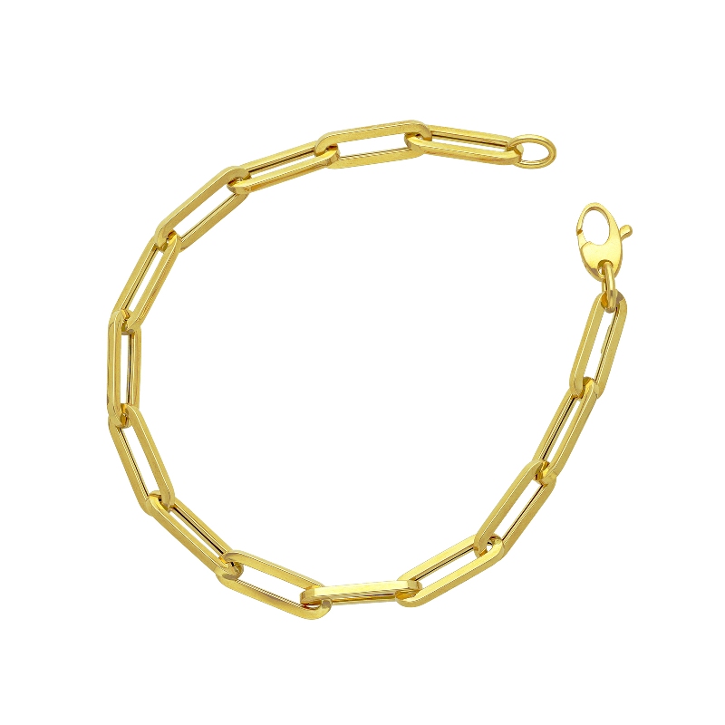 18k yellow gold stylish enlongated bracelet