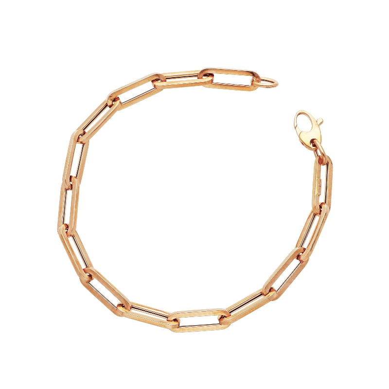 18k rose gold enlongated links bracelet