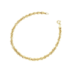 18k yellow gold knurled bracelet