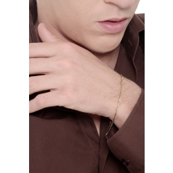 Thin figaro bracelet in 18k yellow gold 2