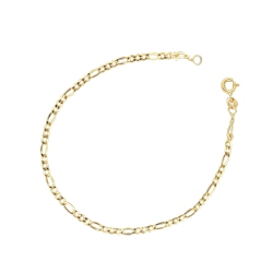 Bracciale uomo in oro giallo 18k, 21 cm.