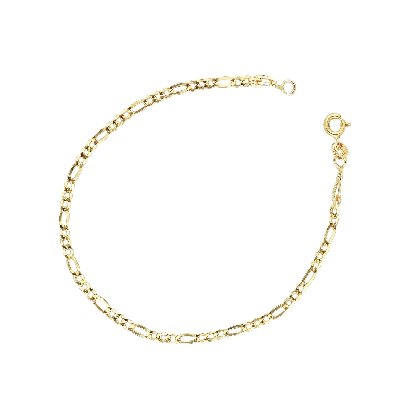 Bracciale uomo in oro giallo 18k, 21 cm.