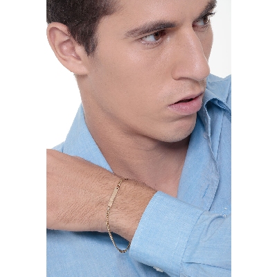 Groumette link Bracelet 18k Gold cm 21