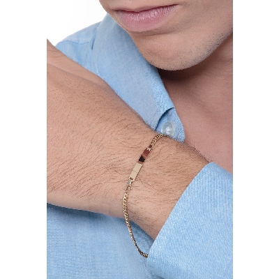 Groumette link Bracelet 18k Gold cm 21