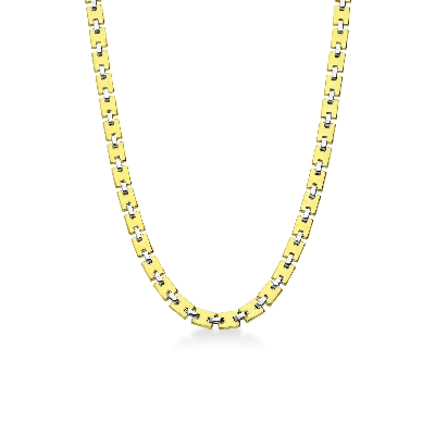Necklace in 18k white and yellow gold
