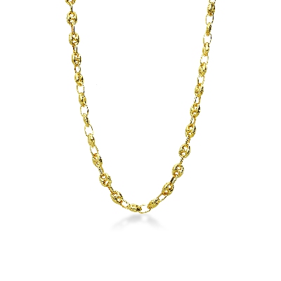 18k necklace in yellow gold, 50 cm