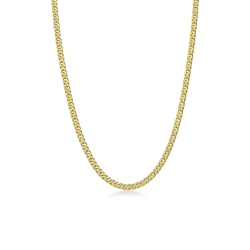 18k yellow gold Anchor necklace, 50 cm long
