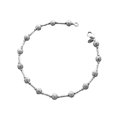 18k white gold spheres bracelet