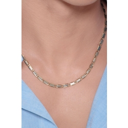 Segments 18k yellow and white gold chain 2